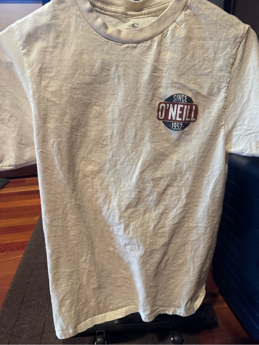 O'Neill White Short-Sleeve Logo Tee with Chest Crest